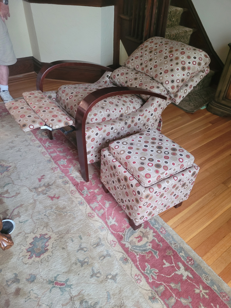 recliner chair with storage foot stool