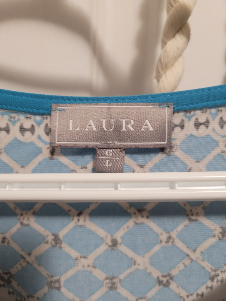 Laura top large size gorgeous turquoise color image indicator(2)