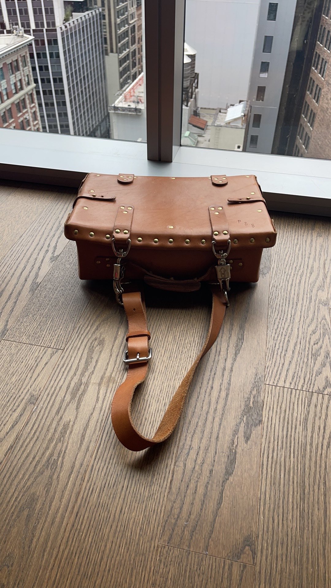 Custom Vintage Travel Case Cognac weekender bag Luggage trunk image indicator(3)