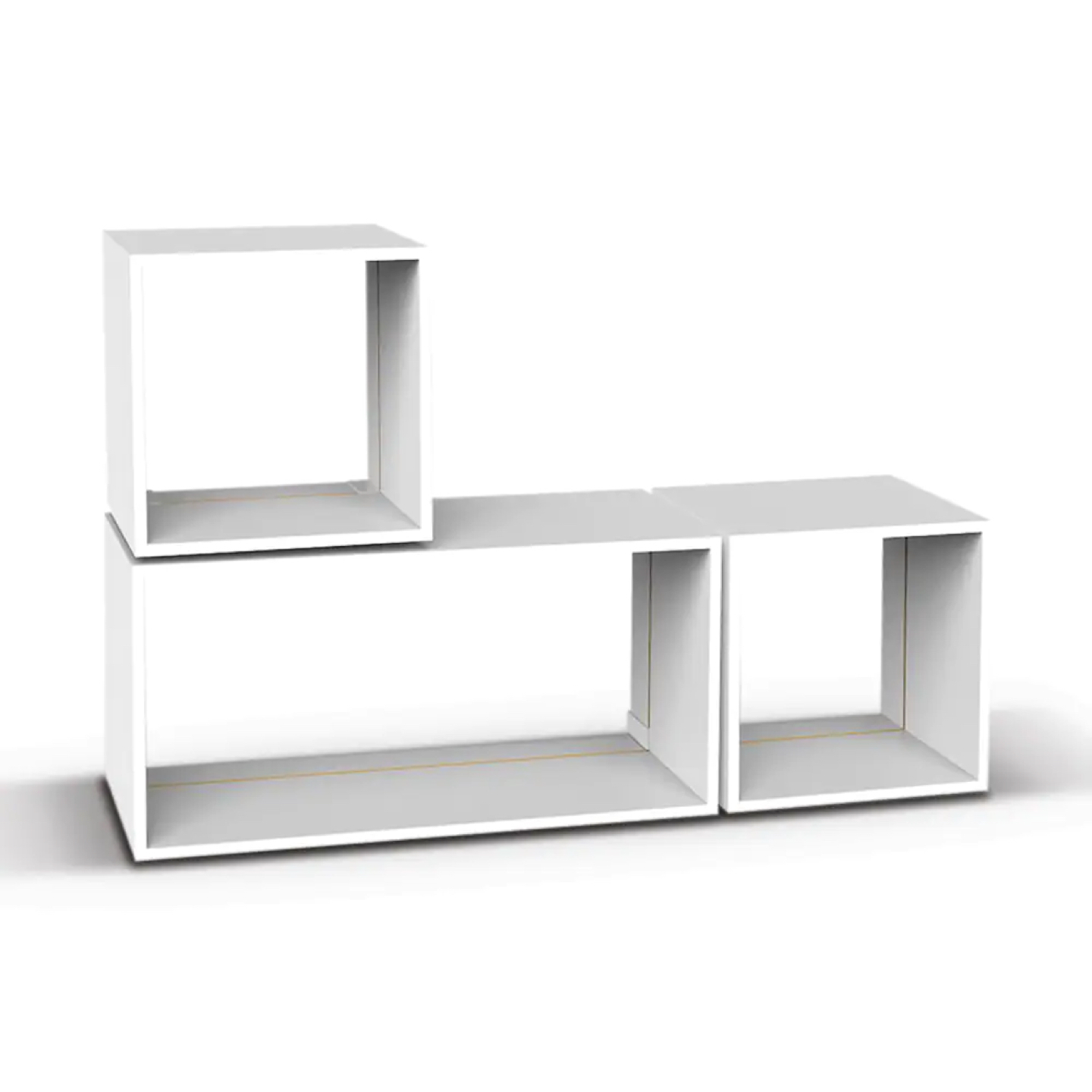 White Cube Storage Organizer Modular Storage Cubes Bookshelf - photo 5