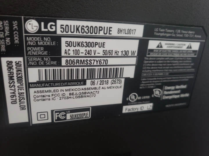 Lg 50 inch tv - photo 4