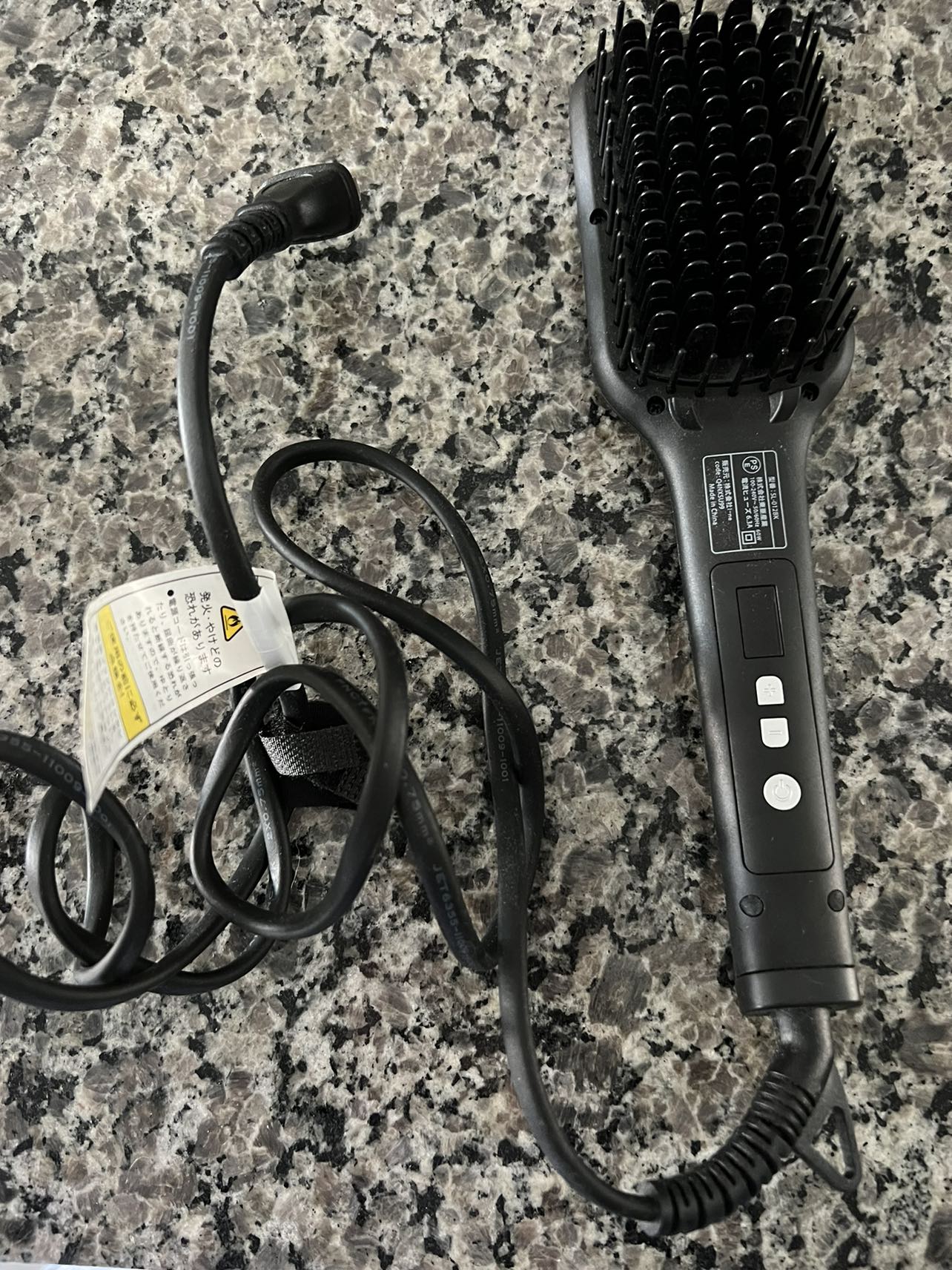 Salonia Straight Heat Brush Black Overseas Compati - photo 4