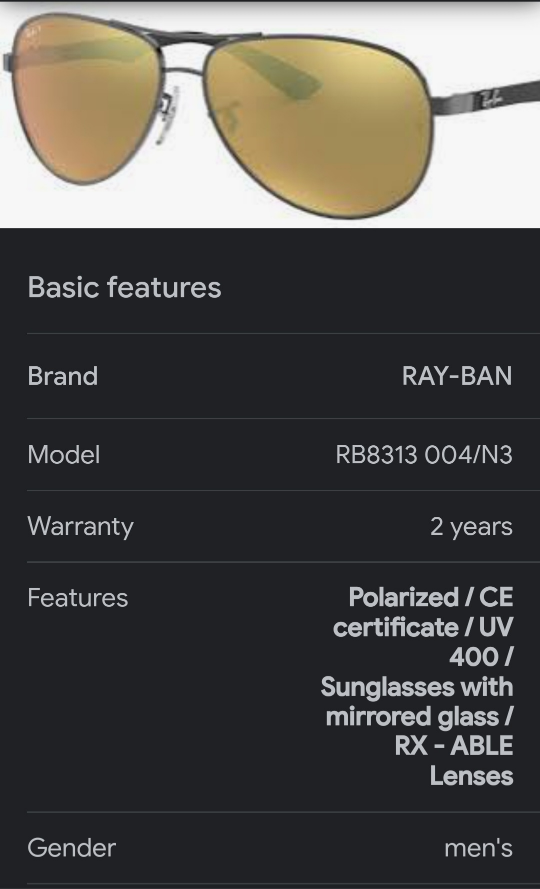 Authentic Polarized Ray Bans - photo 2