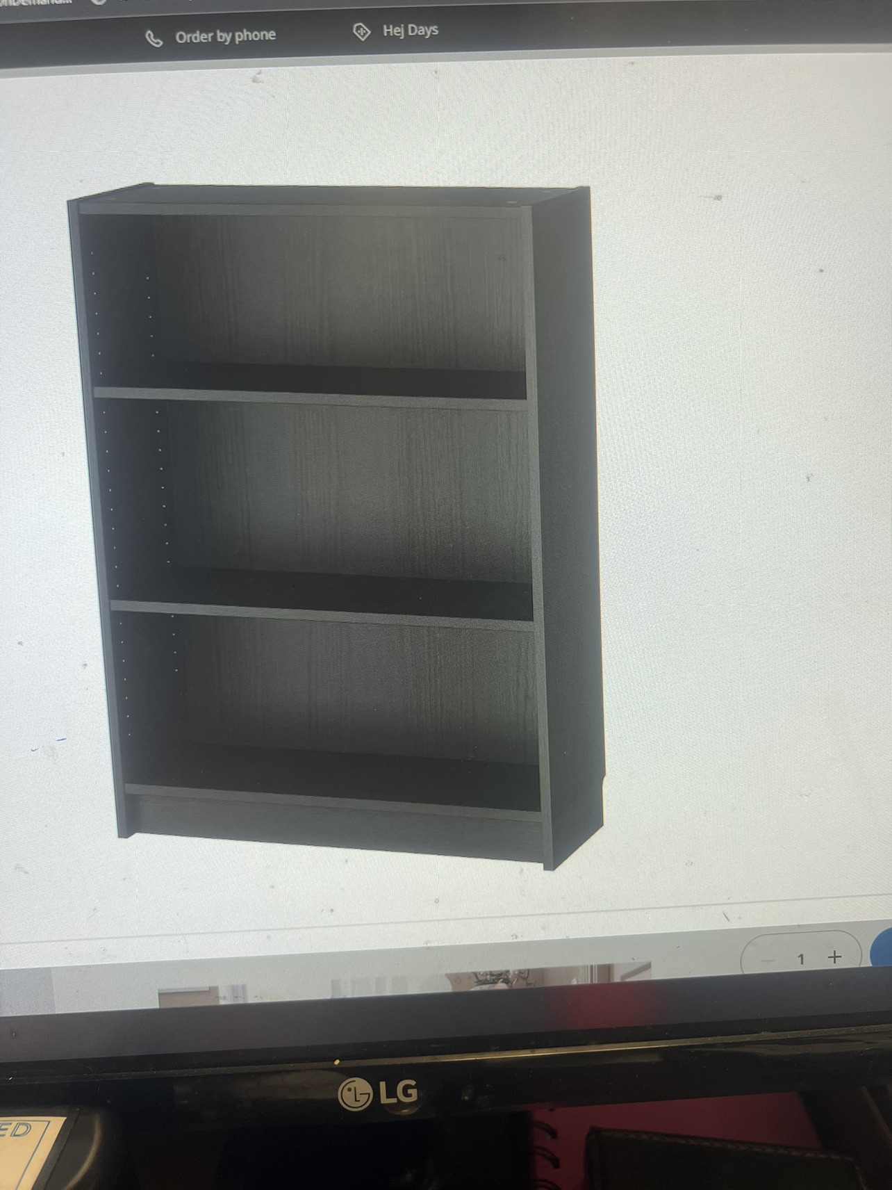 Ikea Billy Shelf， Black-Brown - photo 2