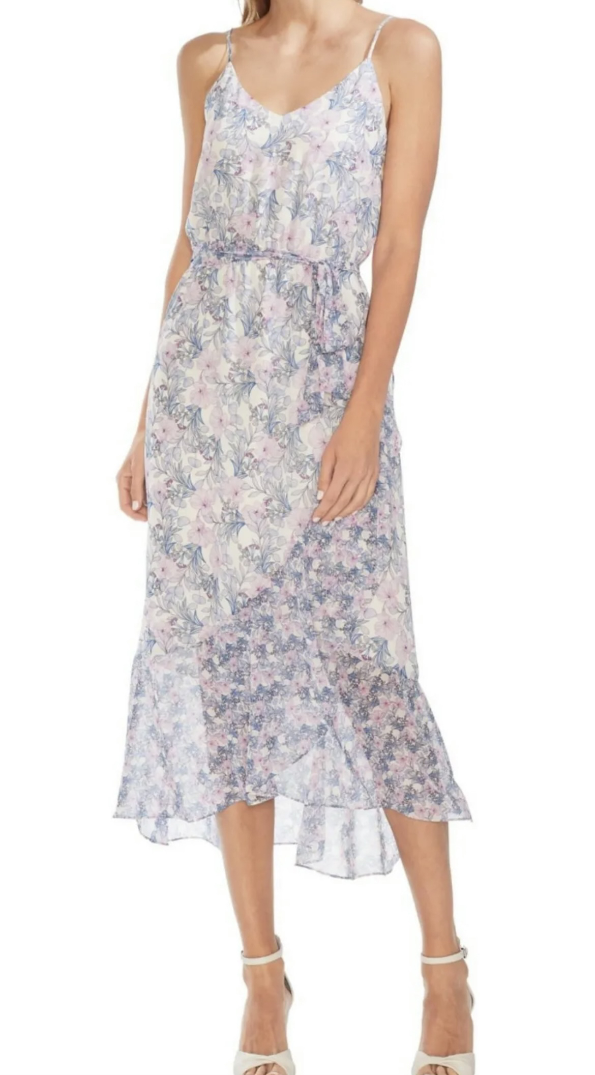 Vince Camuto Mystic Blooms Floral Midi Dress size 14 image indicator(2)