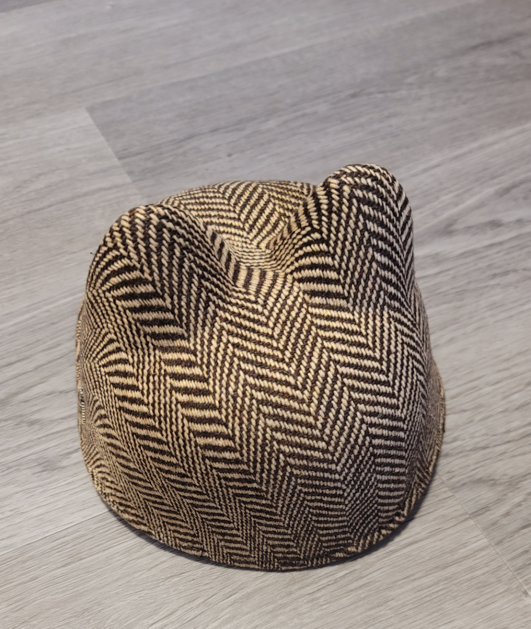 BROWN HERRINGBONE STYLISH CAT EARS FALL / WINTER HAT - photo 4