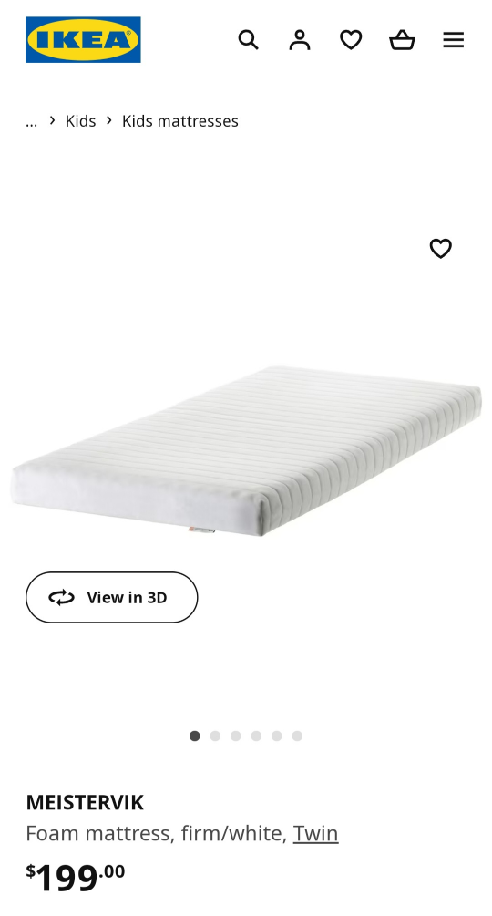 TUFFING Loft bed frame WITH Mattress, Twin image indicator(4)