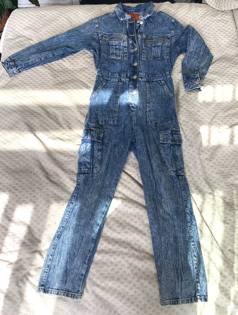Cotton denim jumpsuit boilersuit from BOA Size S-M image indicator(7)