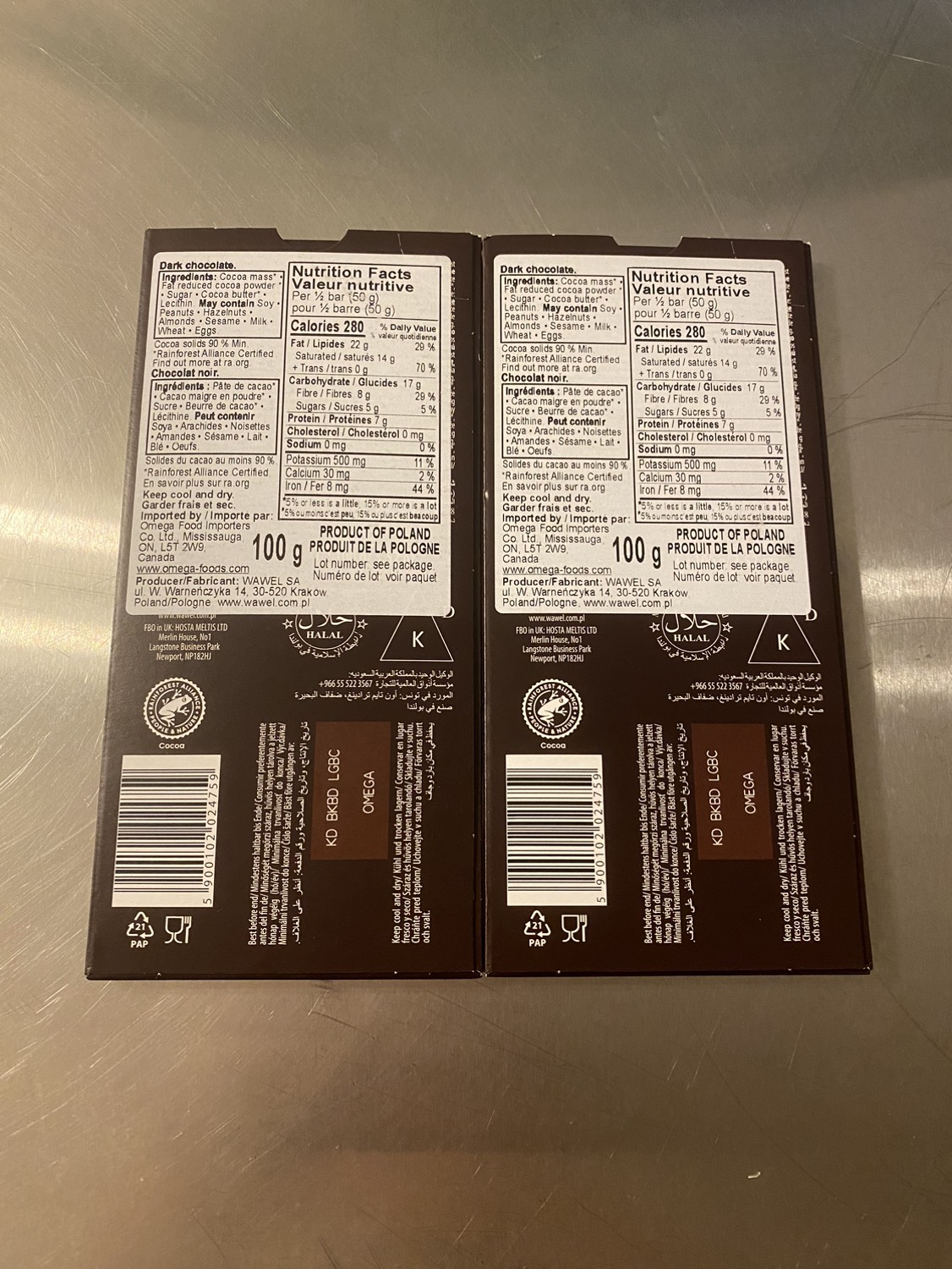 Wawel 90% dark chocolate, from Poland, 4$ for both!🥰 - photo 2