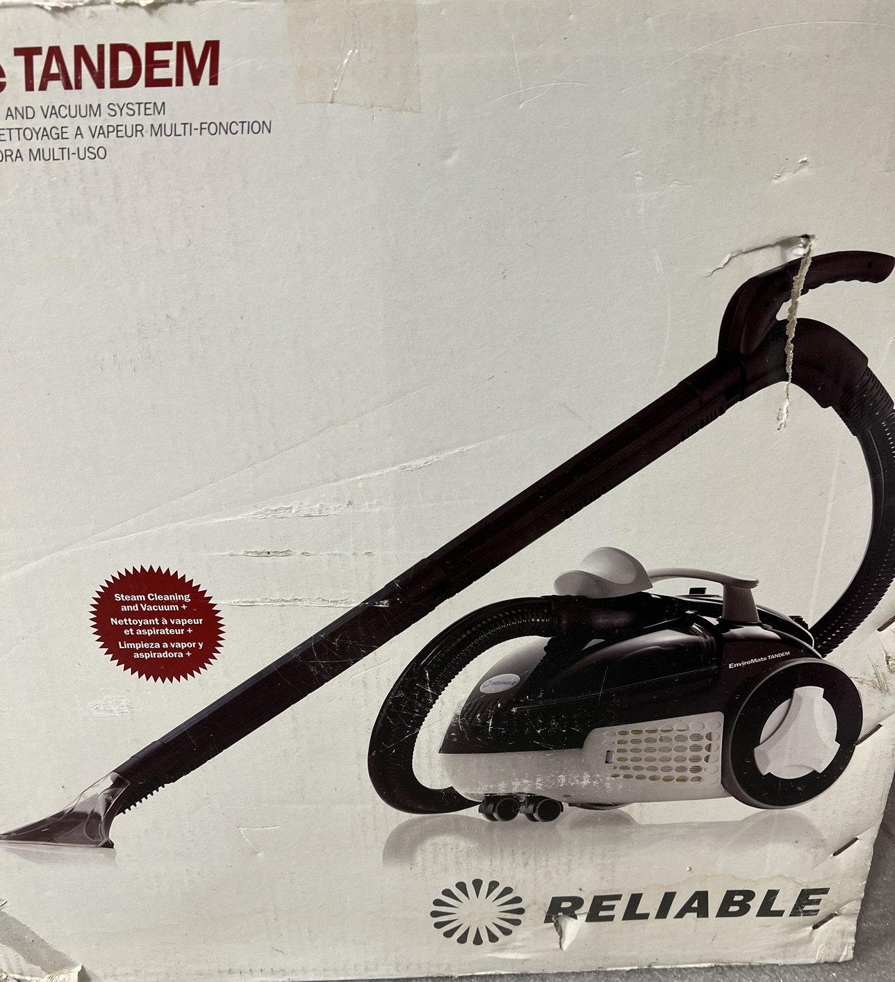 Steam cleaner and vacuum