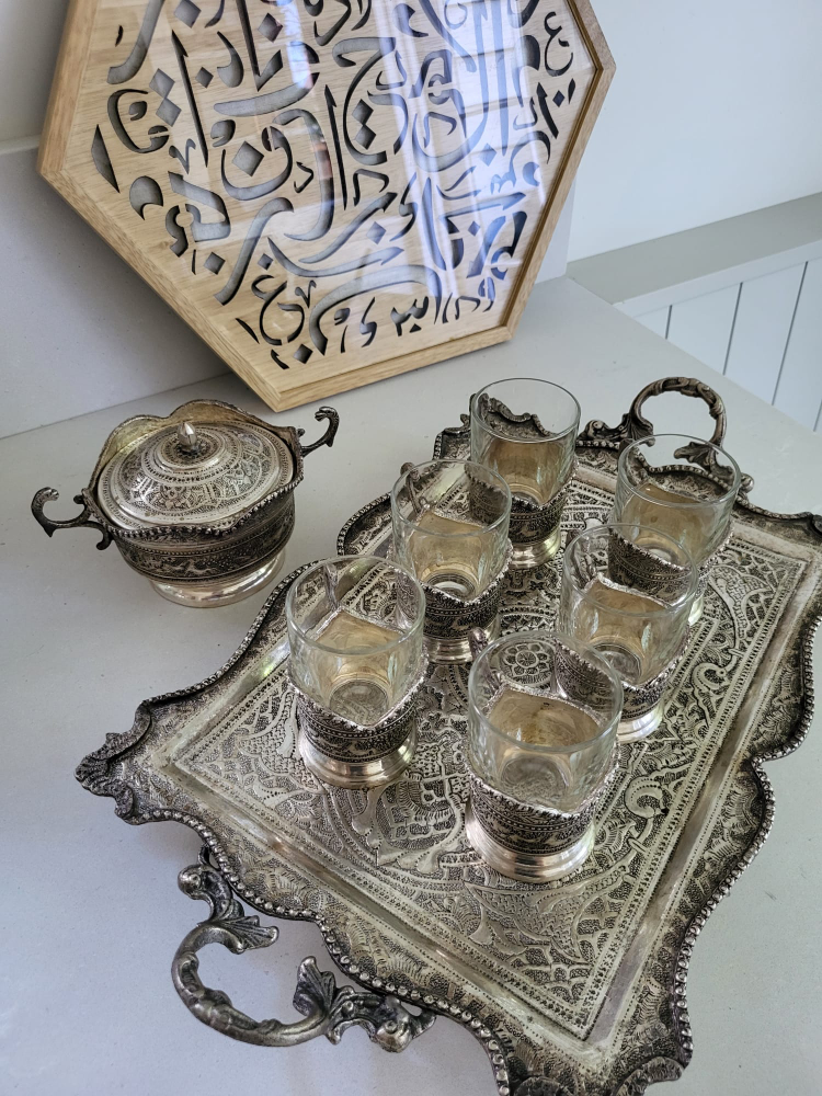 Traditional Iraninan bronze tea set thumbnail