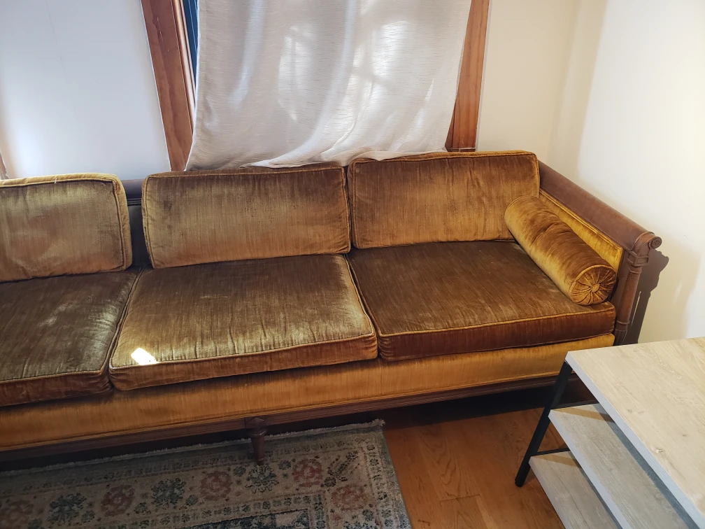 Vintage Heritage Sofa With Velvet Fabric - photo 3