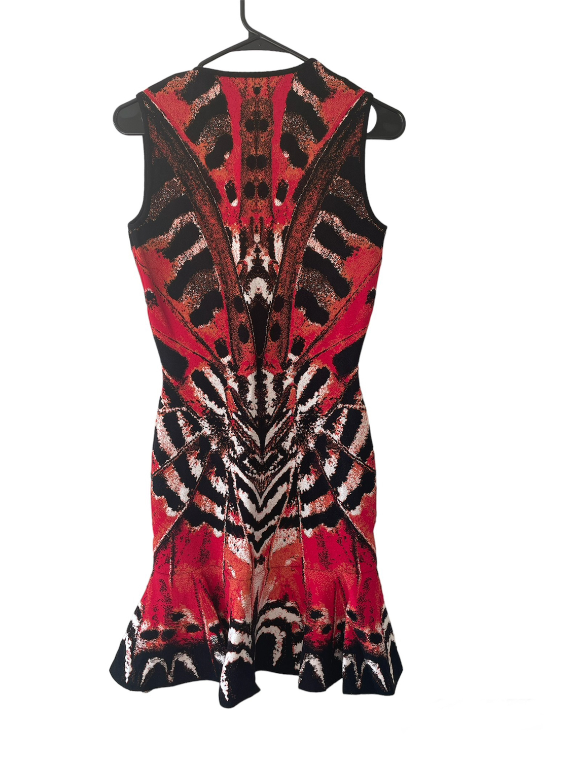 Alexander McQueen Butterfly Jacquard Red Dress image indicator(10)