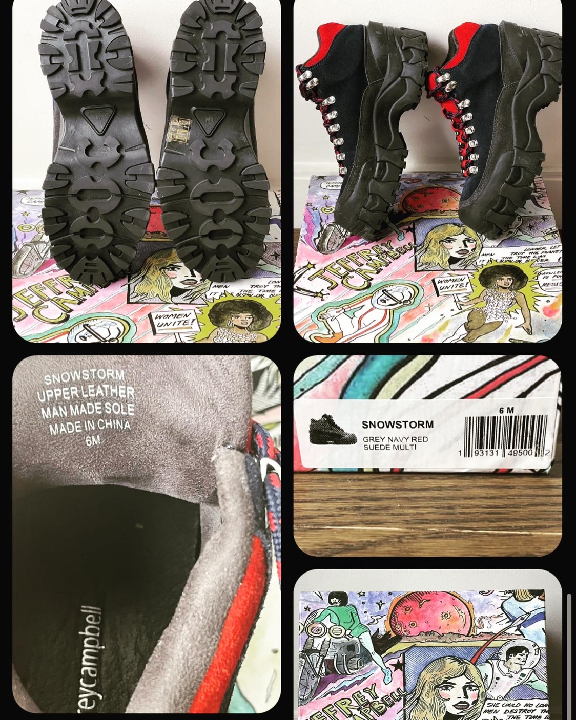 Jeffrey Campbell “SnowStorm” Blue/Red Chunky Playform image indicator(2)