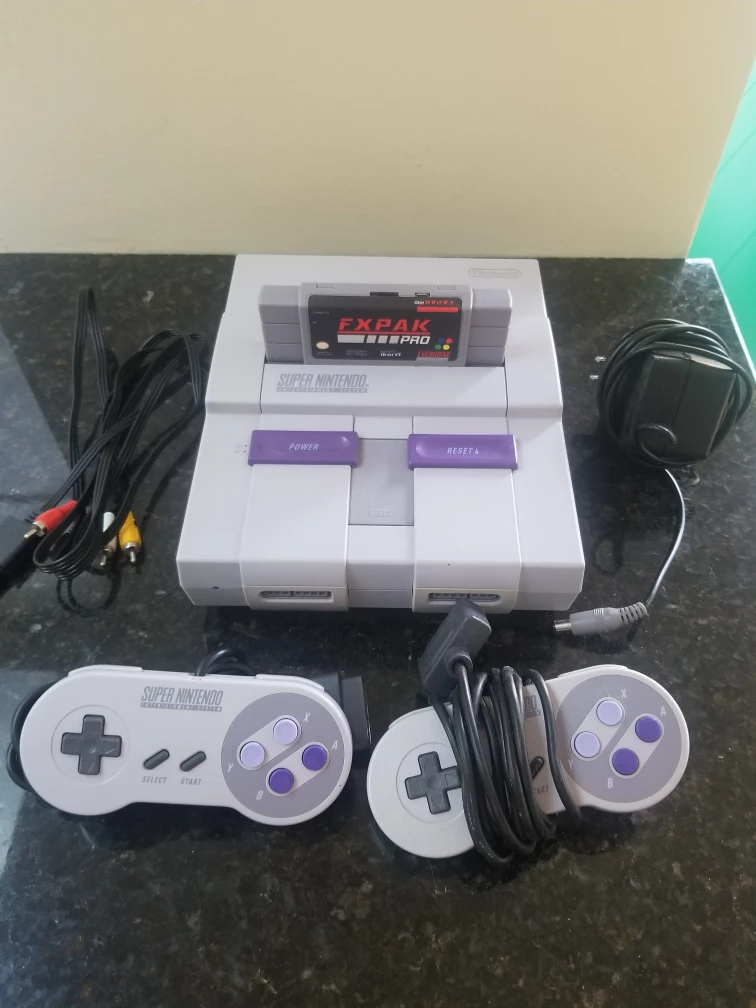 PRICE REDUCED - Super Nintendo SNES + FXPAK Pro thumbnail