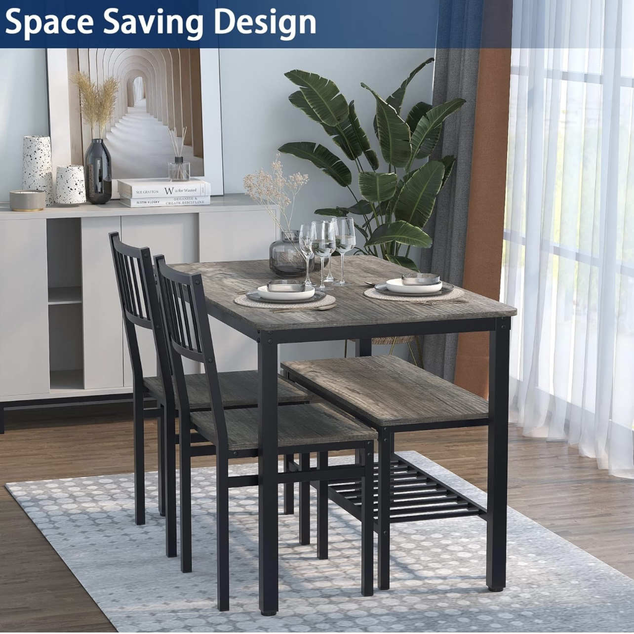 Table and Chairs Dining Set 4 Piece Set - photo 5