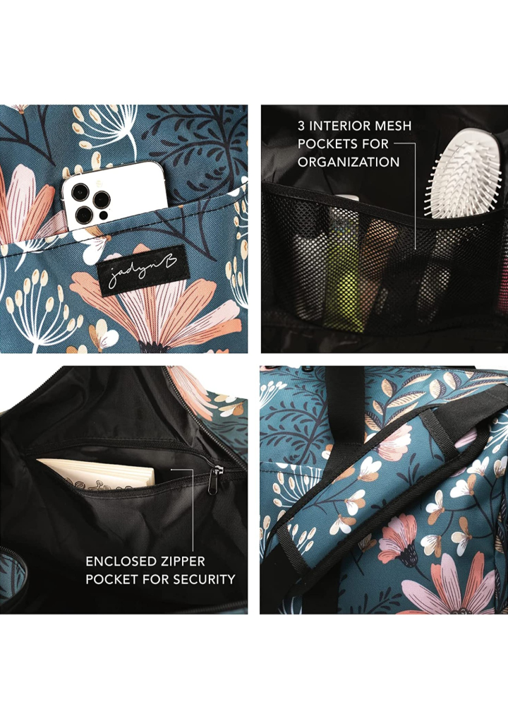 Jadyn 22" Women's Large Duffel/Weekender Bag w/ Shoe Pocket image indicator(8)