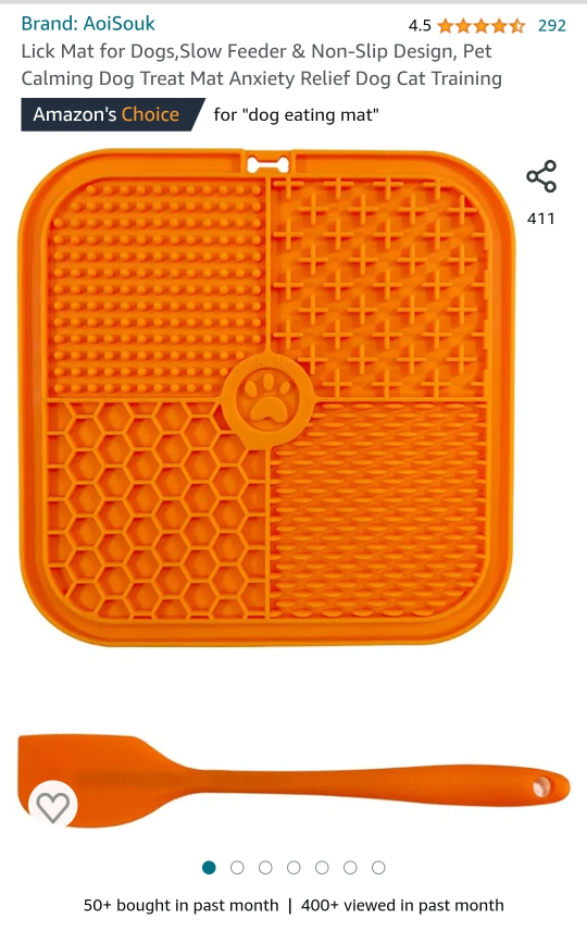 Lick mat for dogs or cats