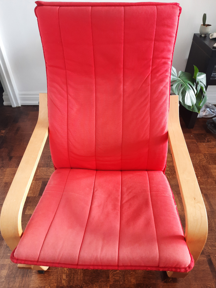 Ikea poang chair red  recliner, very good condition thumbnail
