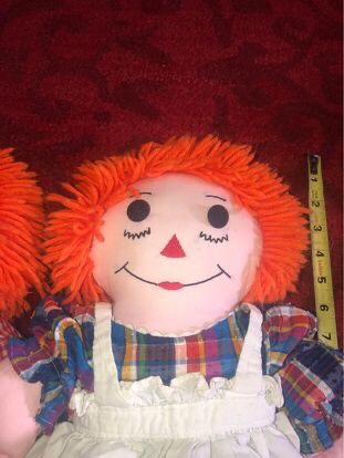 Vintage  25”Handmade  Raggedy Dolls/firm price/ pls read Descri image indicator(7)