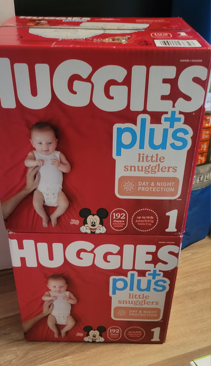 baby diapers  huggies size 1 192 in box thumbnail