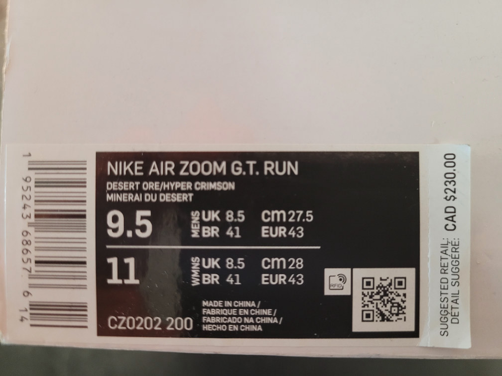 Nike Air Zoom GT Run - SIZE 9.5 (Worn Only Once) image indicator(2)