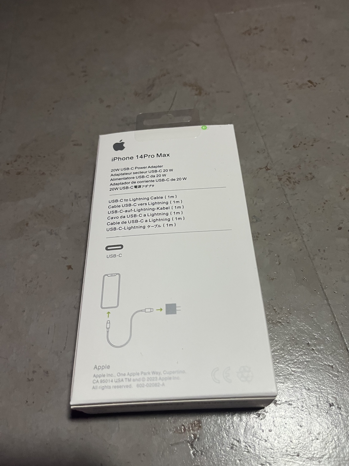 apple charger 20W USB-C plug and cable - NEVER USED still in box - photo 2