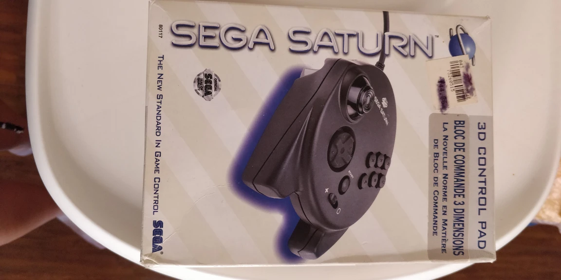 Sega Saturn 3D controller with box and inserts thumbnail