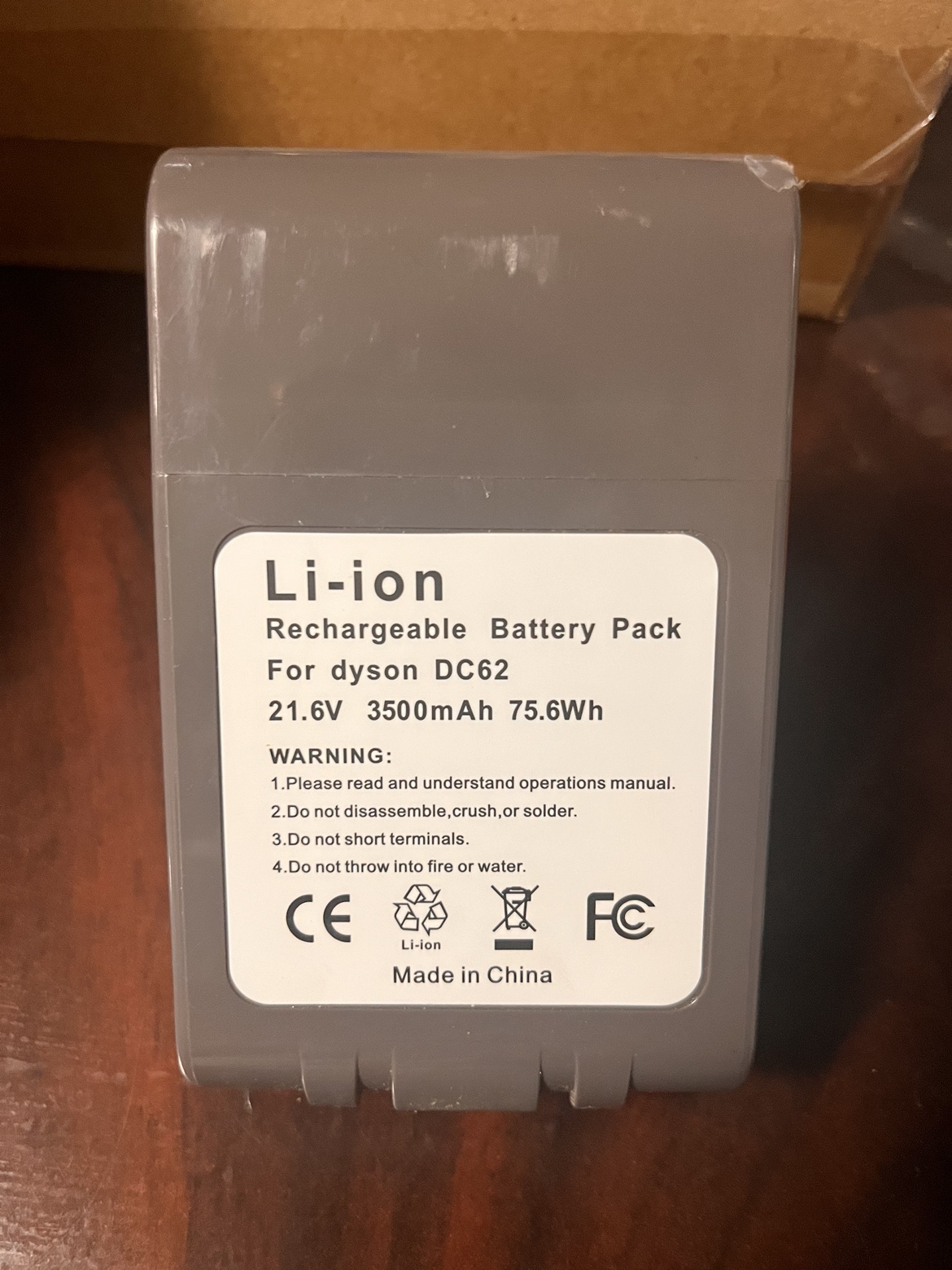 Rechargeable battery pack for dyson DC62 only 5$