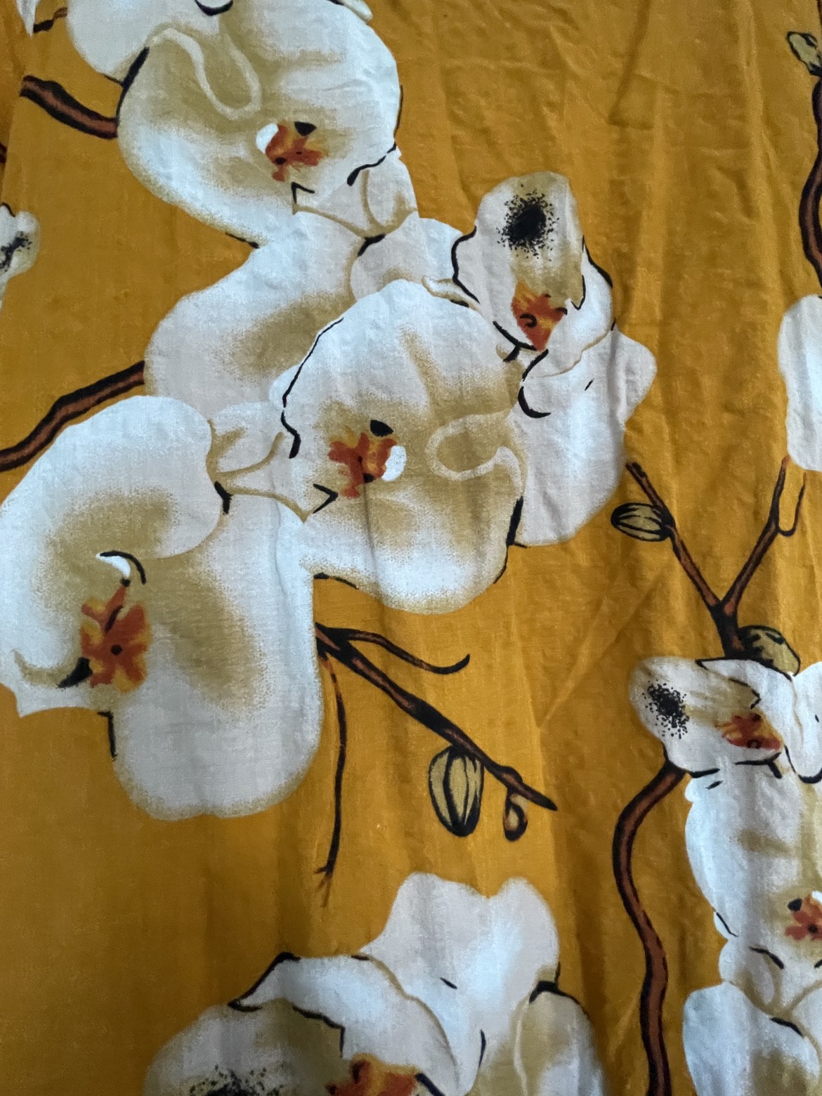 Mustard yellow and floral maxi dress image indicator(2)