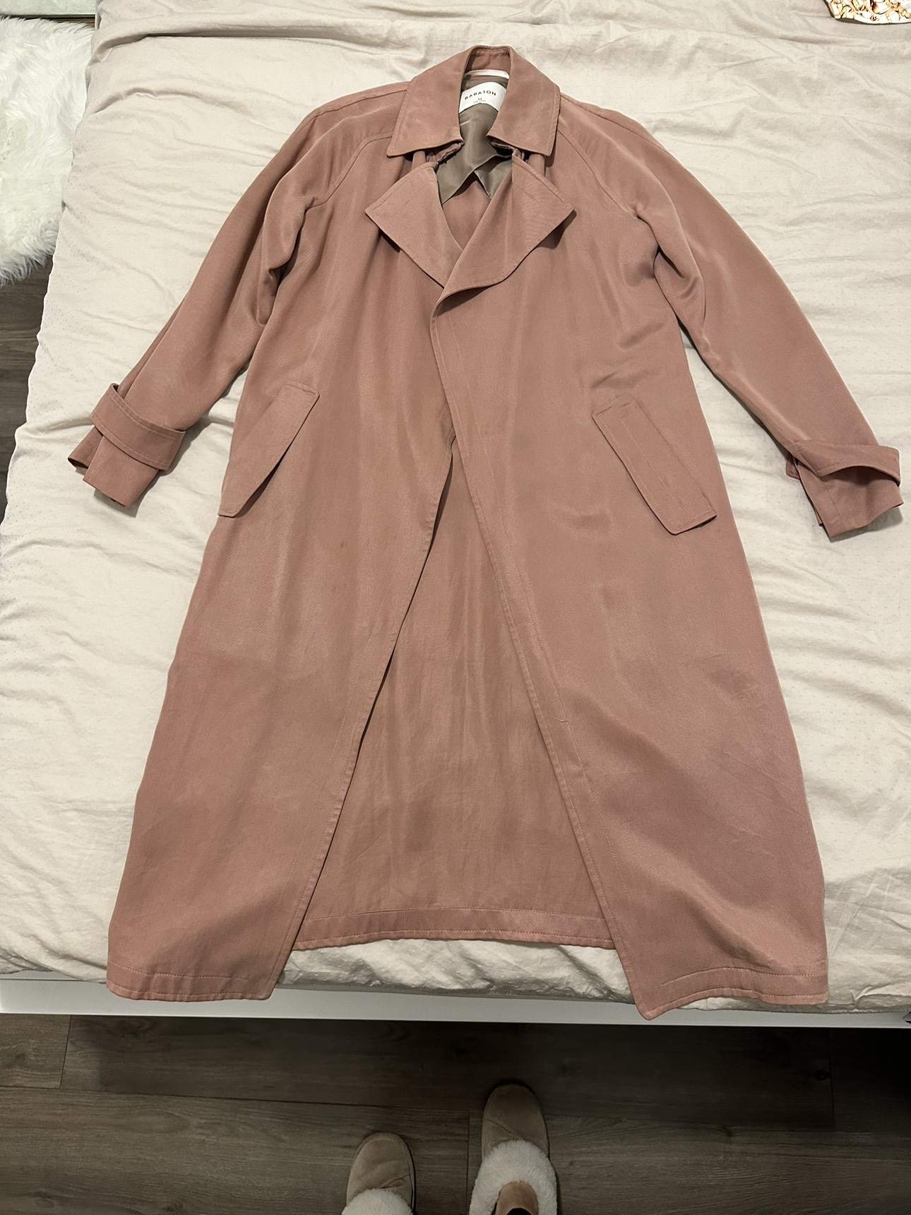 Aritzia Fall Pink Trench Coat - size XS