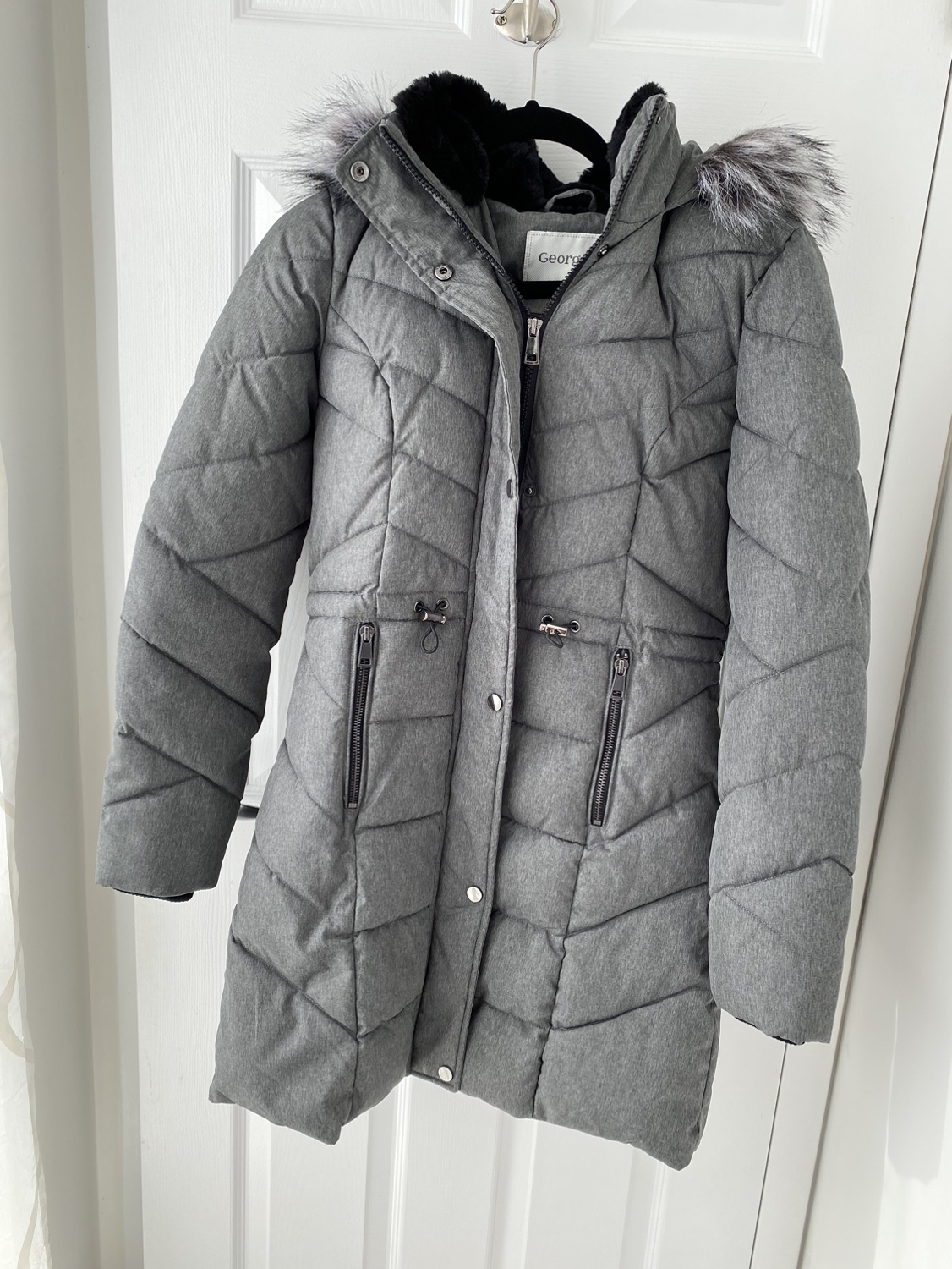 George Fall Winter Zip Coat with Hood