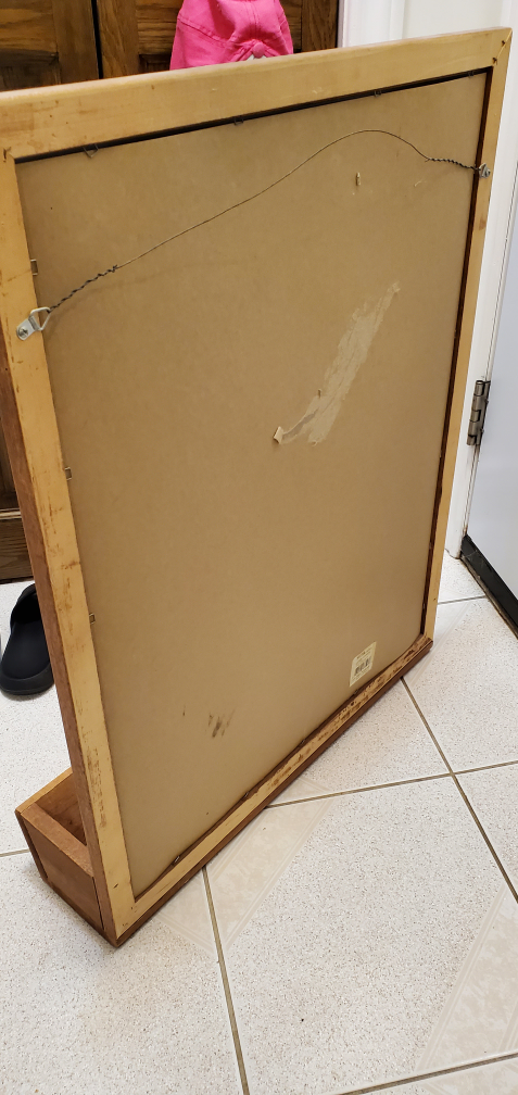 framed mirror with shelf - photo 4