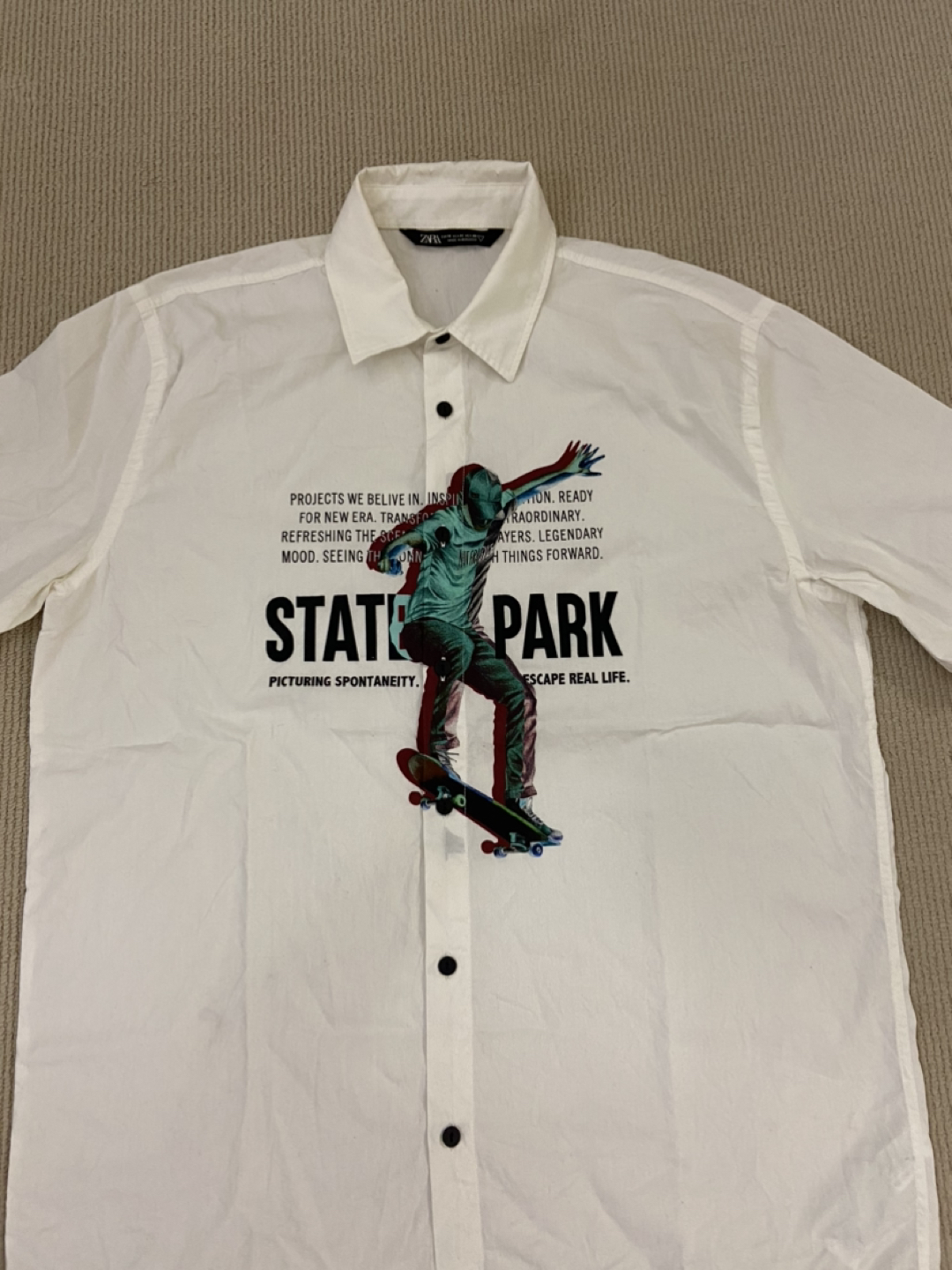 Men’s Zara Short Sleeve Shirt Size Large - photo 2