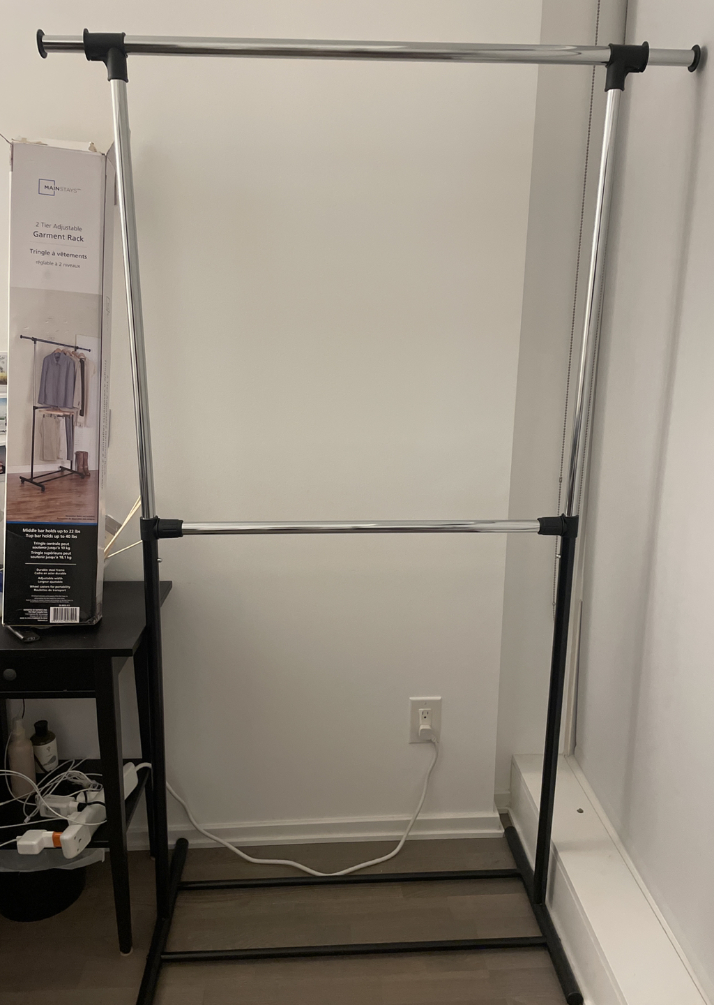 2 tier adjustable garment rack