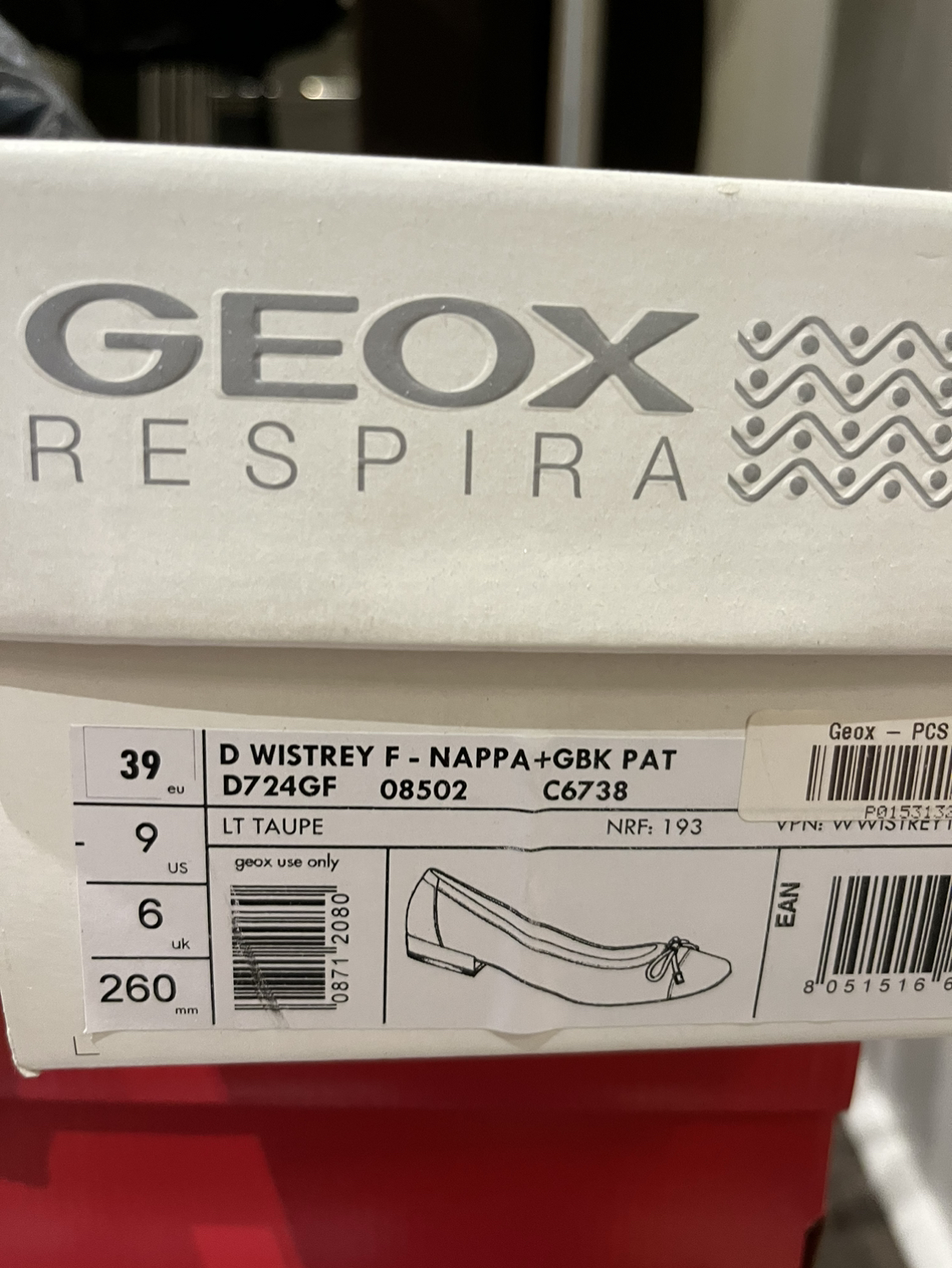 Brand new geox respira ballet pumps size 9 image indicator(2)
