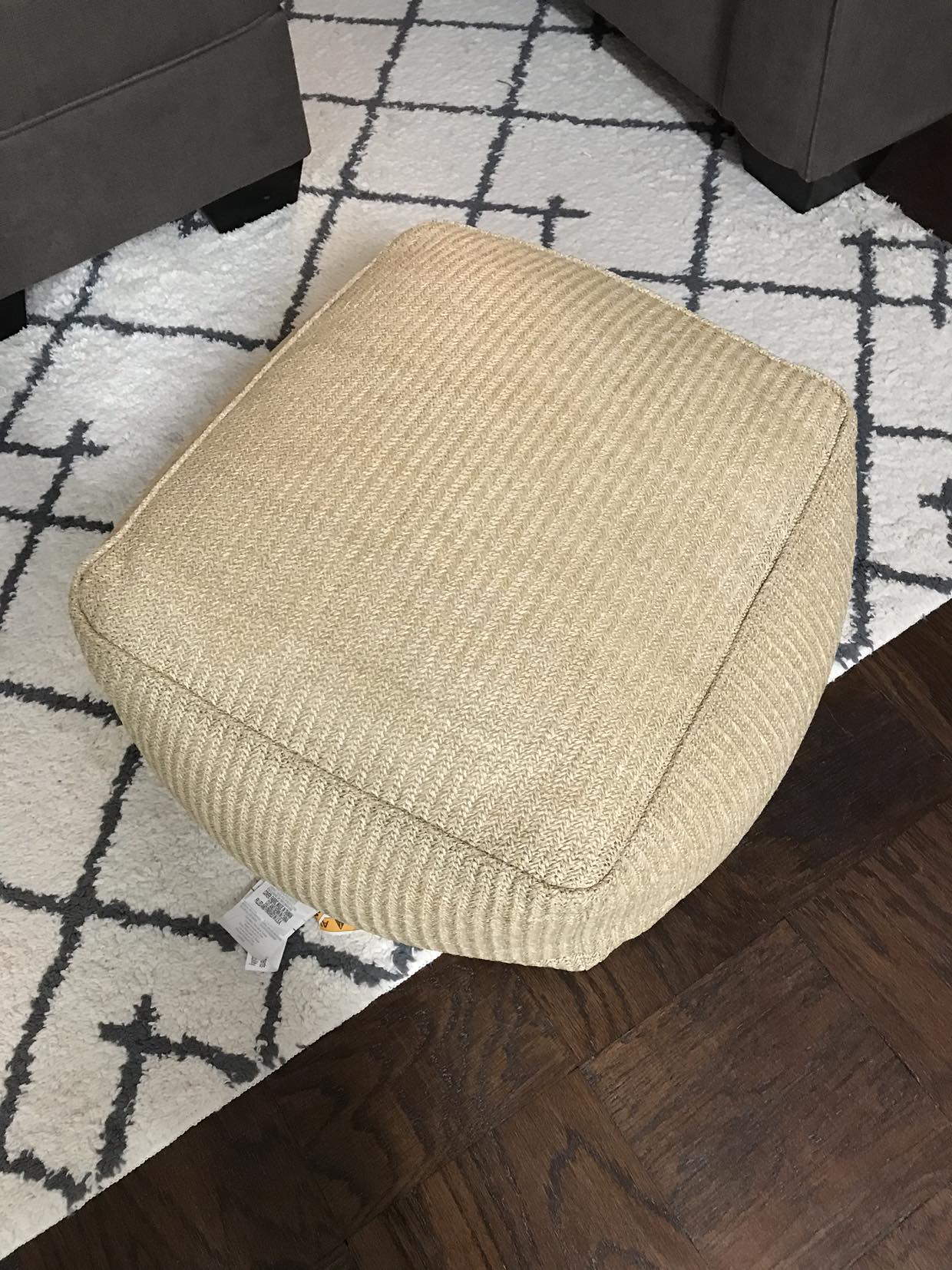 Raffia bean bag chair