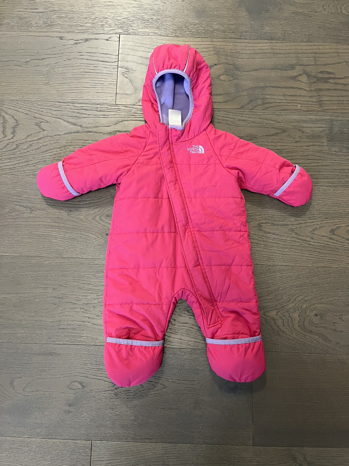 North face pink warmest baby snowsuit 0-6M EUC thumbnail