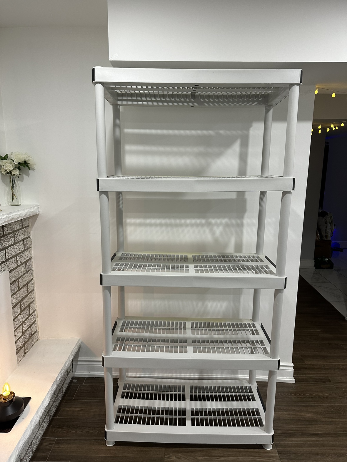 Shelving Unit-Plastic/Resin,White - photo 2