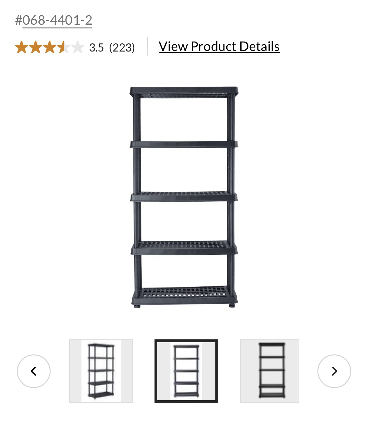 Shelving Unit-Plastic/Resin,black - photo 3