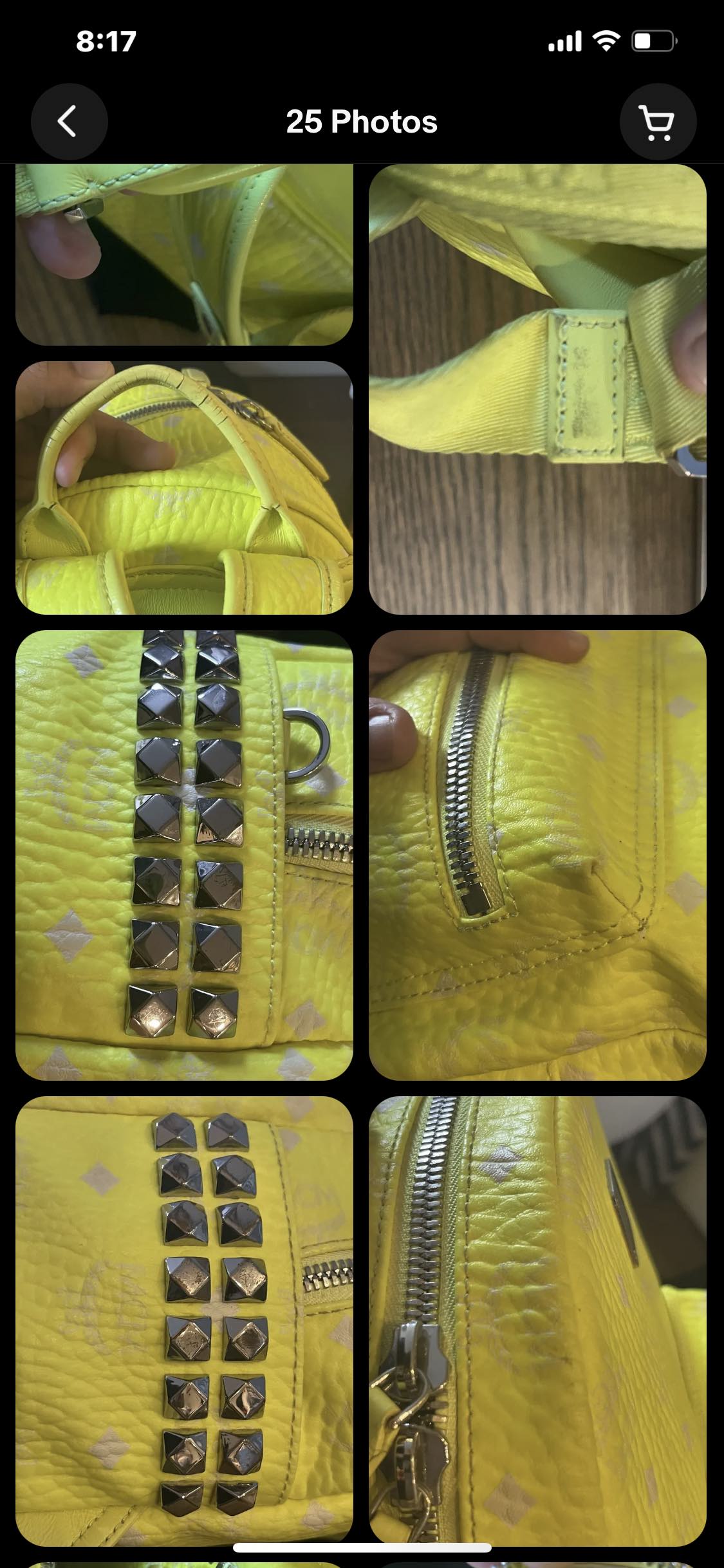 MCM VISETOS NEON YELLOW BACKPACK image indicator(4)