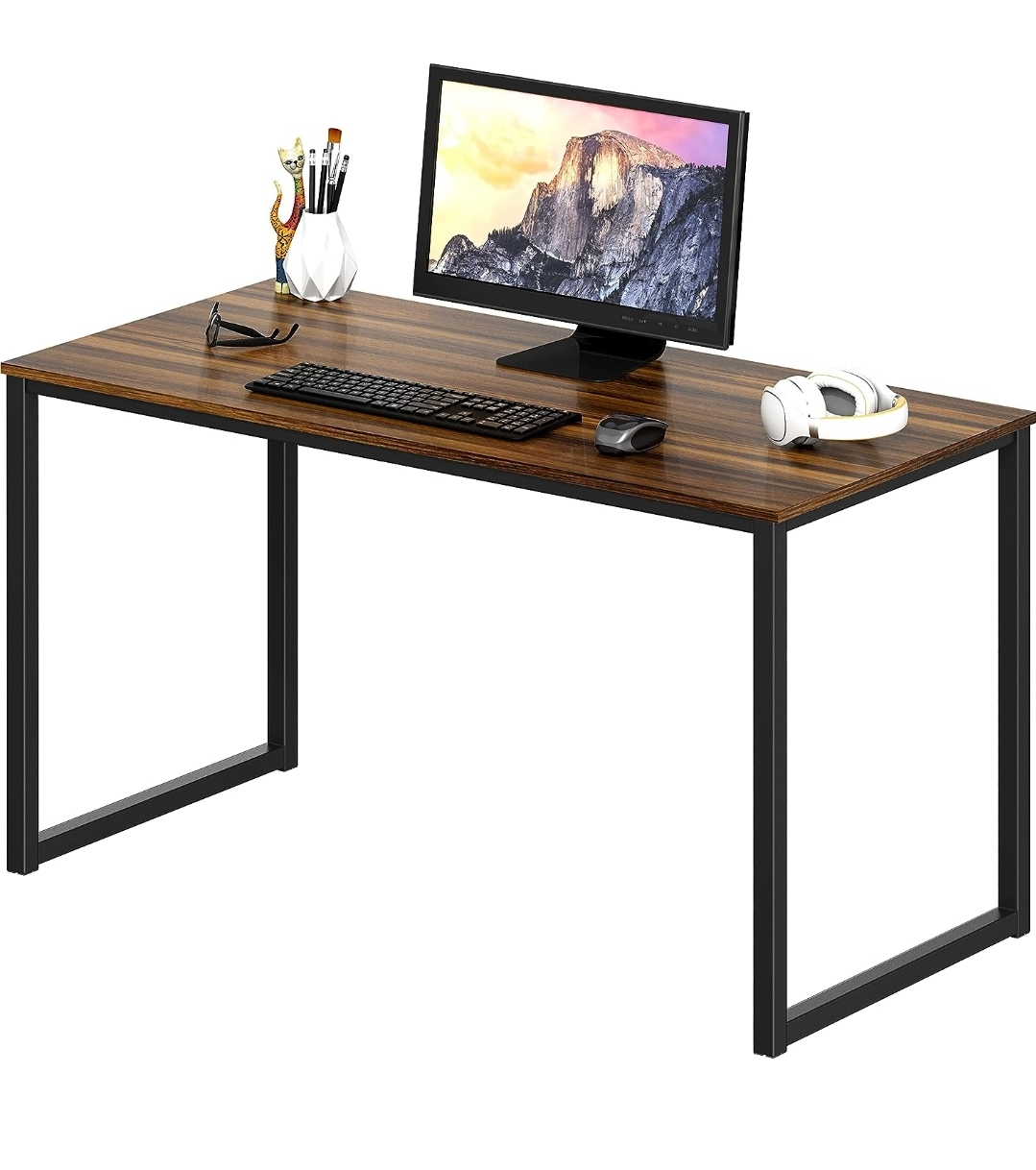 SHW Home Office 40-Inch Computer Desk, Walnut thumbnail