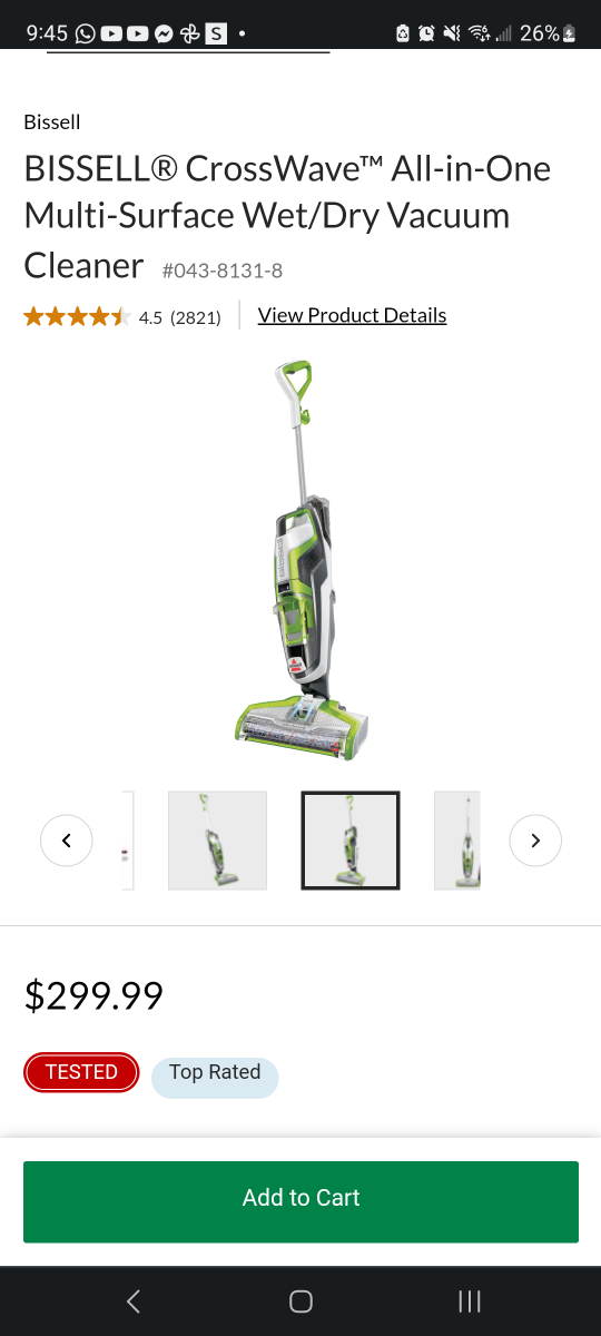 BISSELL CrossWave Multi-Surface Wet/Dry Vacuum Cleaner - photo 3