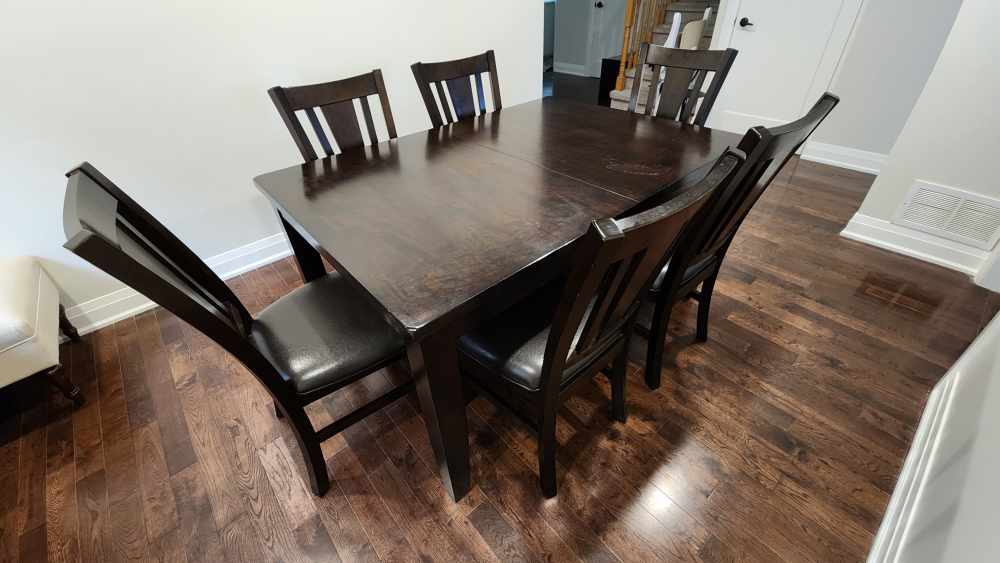 SOLID WOOD Extendable Dining Table and (6) chairs - photo 2
