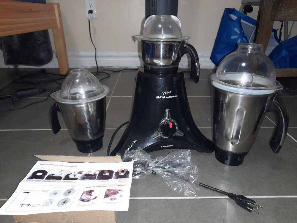 VIDIEM VSTAR CHROME MIXER GRINDER 110V (BLACK, 3 JARS) - photo 2