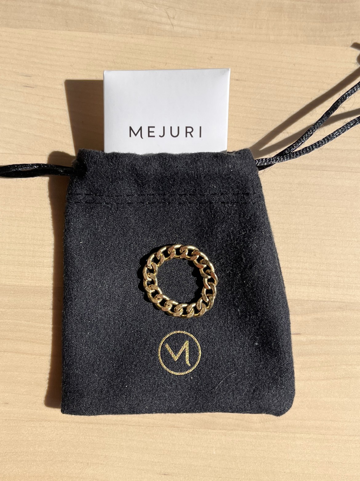 Mejuri solid gold chain ring thumbnail
