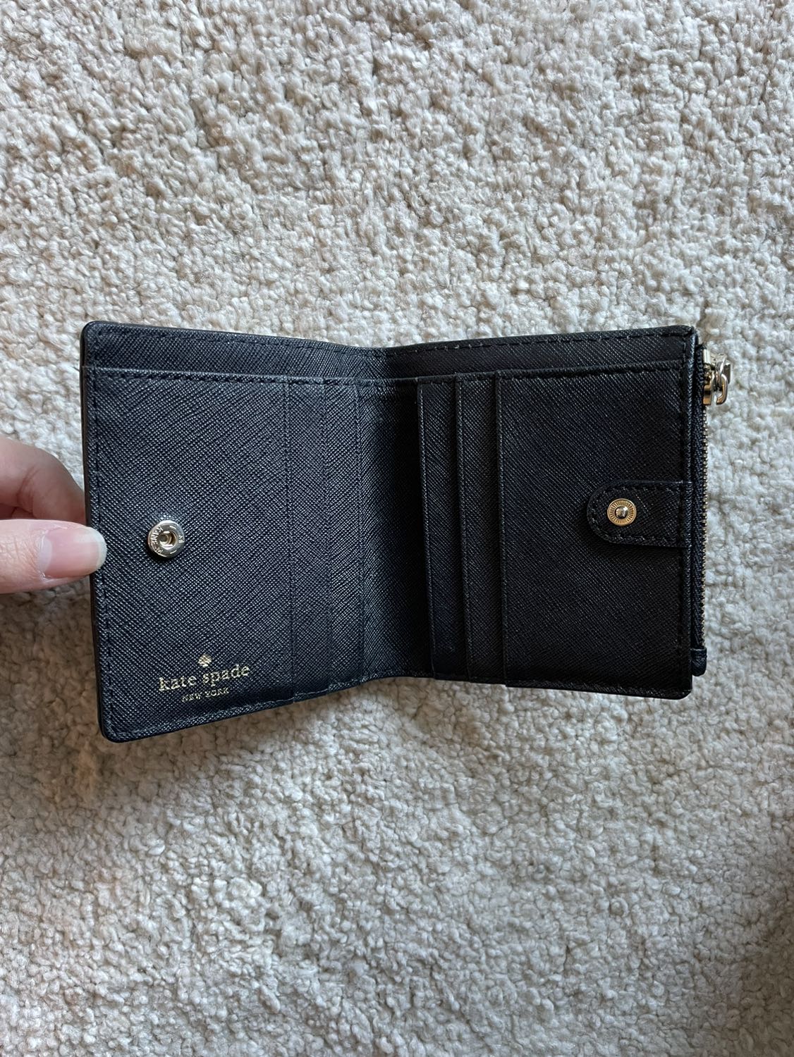 Kate spade square black wallet image indicator(3)