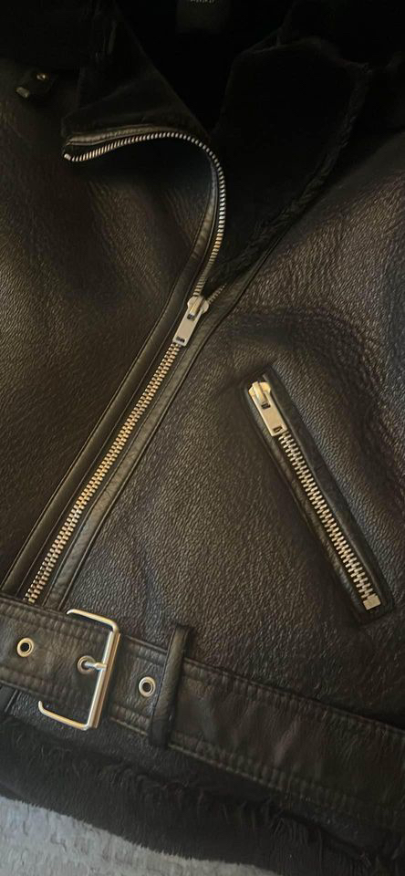 Leather shearling XL Moto jacket woman’s Forever 21 image indicator(2)