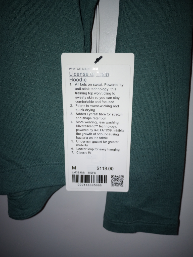 Lululemon Men's License to Train hoodie