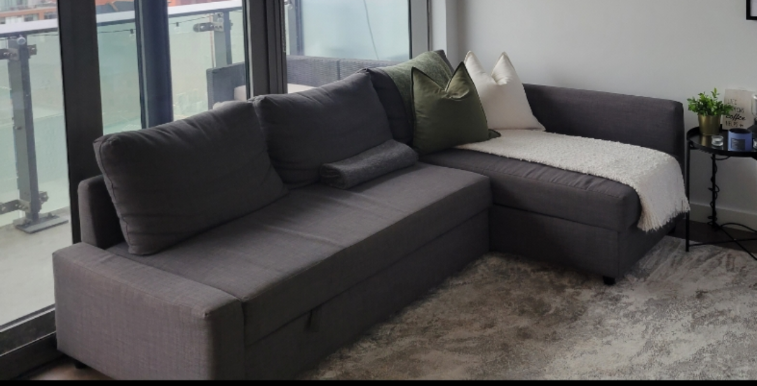 FRIHETEN IKEA SOFA COUCH PULLOUT BED LSHAPE - photo 4